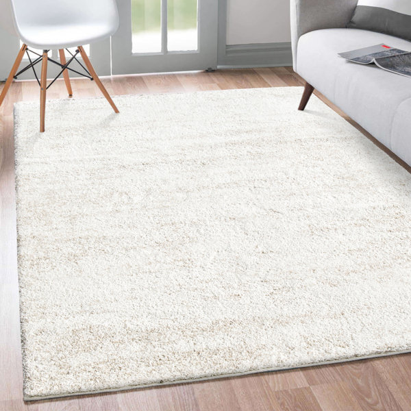 Mercer Demond Solid White Stain Resistant Area Rug Wayfair